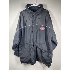 San Francisco 49ers Windbreaker Mens XL NFL  Licensed Hooded Zip Mid weight